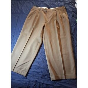 Paul Dione Dress Pants‎ Men's Size 40 100% Wool Pleated Cuffed Made in Canada